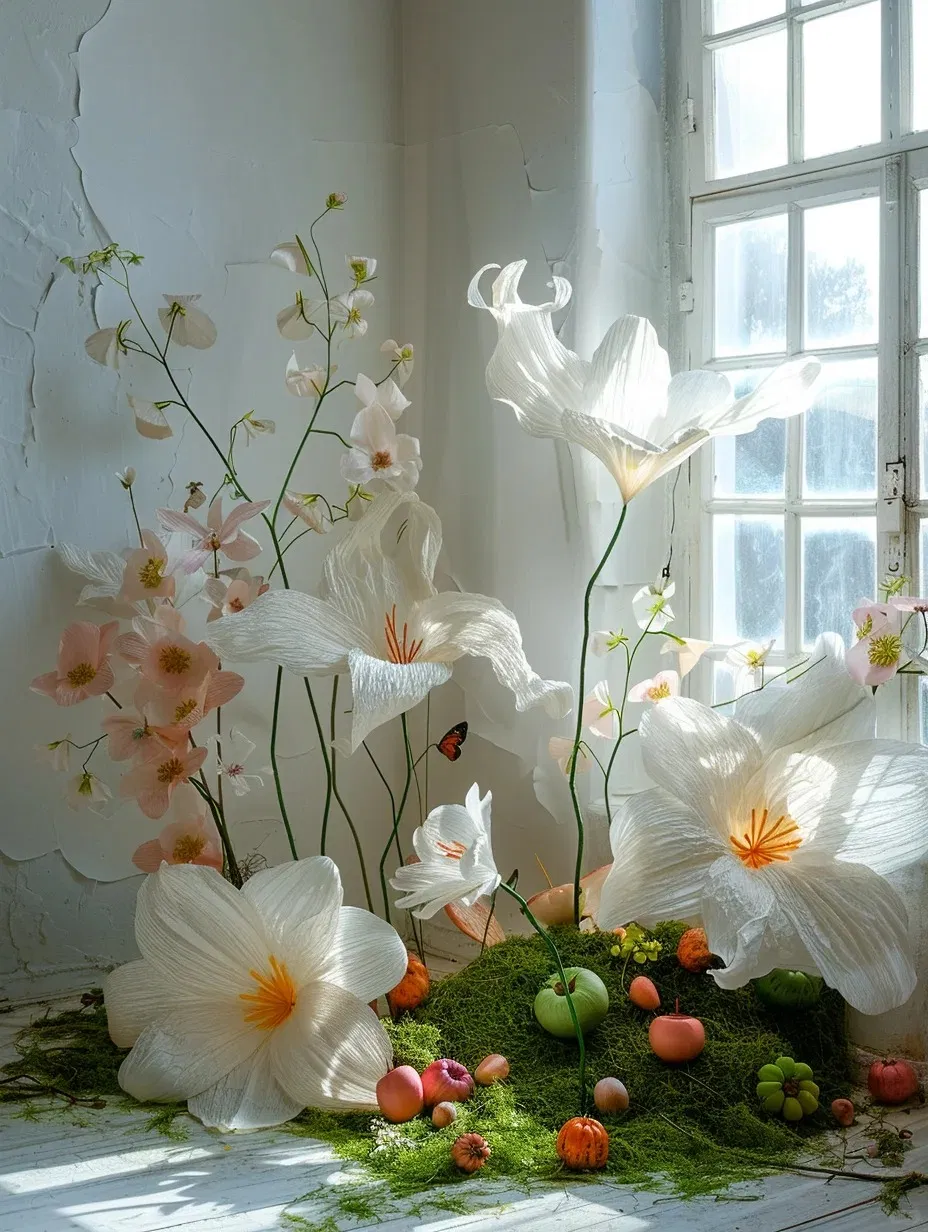 Giant Artificial Lily Art Installation