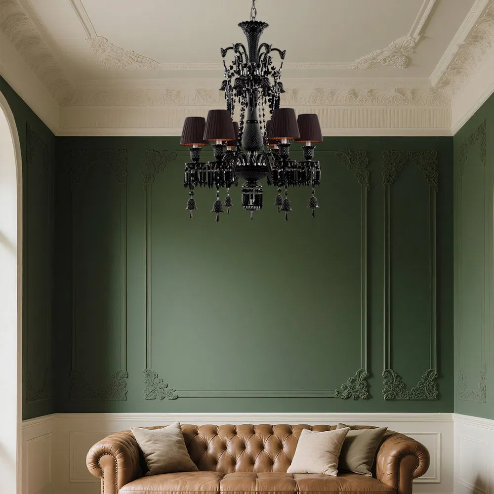 Classic Luxury Hot Sale Large Loft Vintage Home and Weddings Decor Black Color Crystal Chandeliers