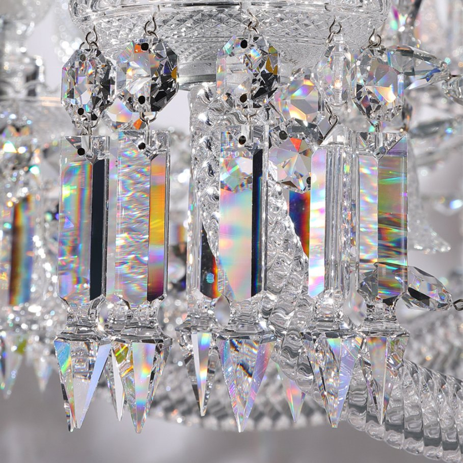 European 18-Light K9 Crystal Chandelier for Luxury Hotel Banquet Hall &amp; French Living Room