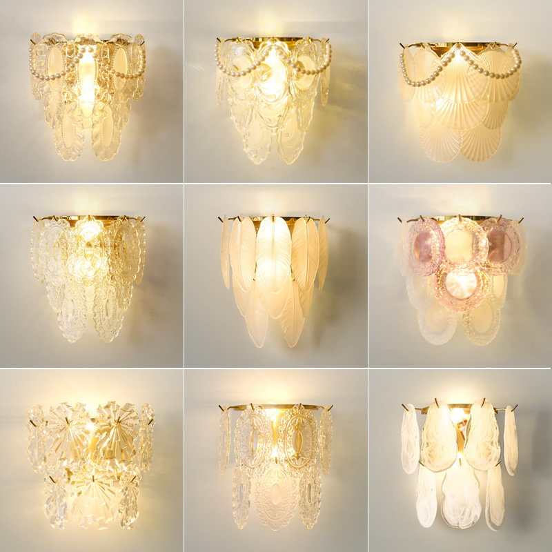 Indoor Wall Lights Hotel Bedroom Gold Small Wall Lamp Plug in Wall Sconces Bedside Decor Modern