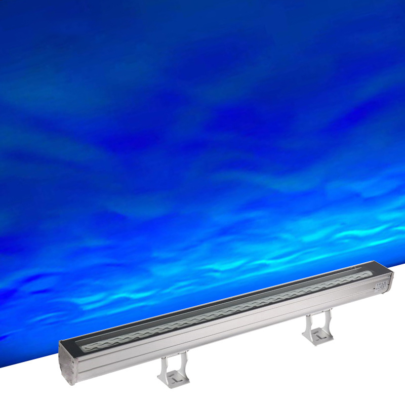 RGBW LED Linear Wall Washer Light Water Ripple Projection Lamp for Hotel Bridge Architectural Facade Lighting