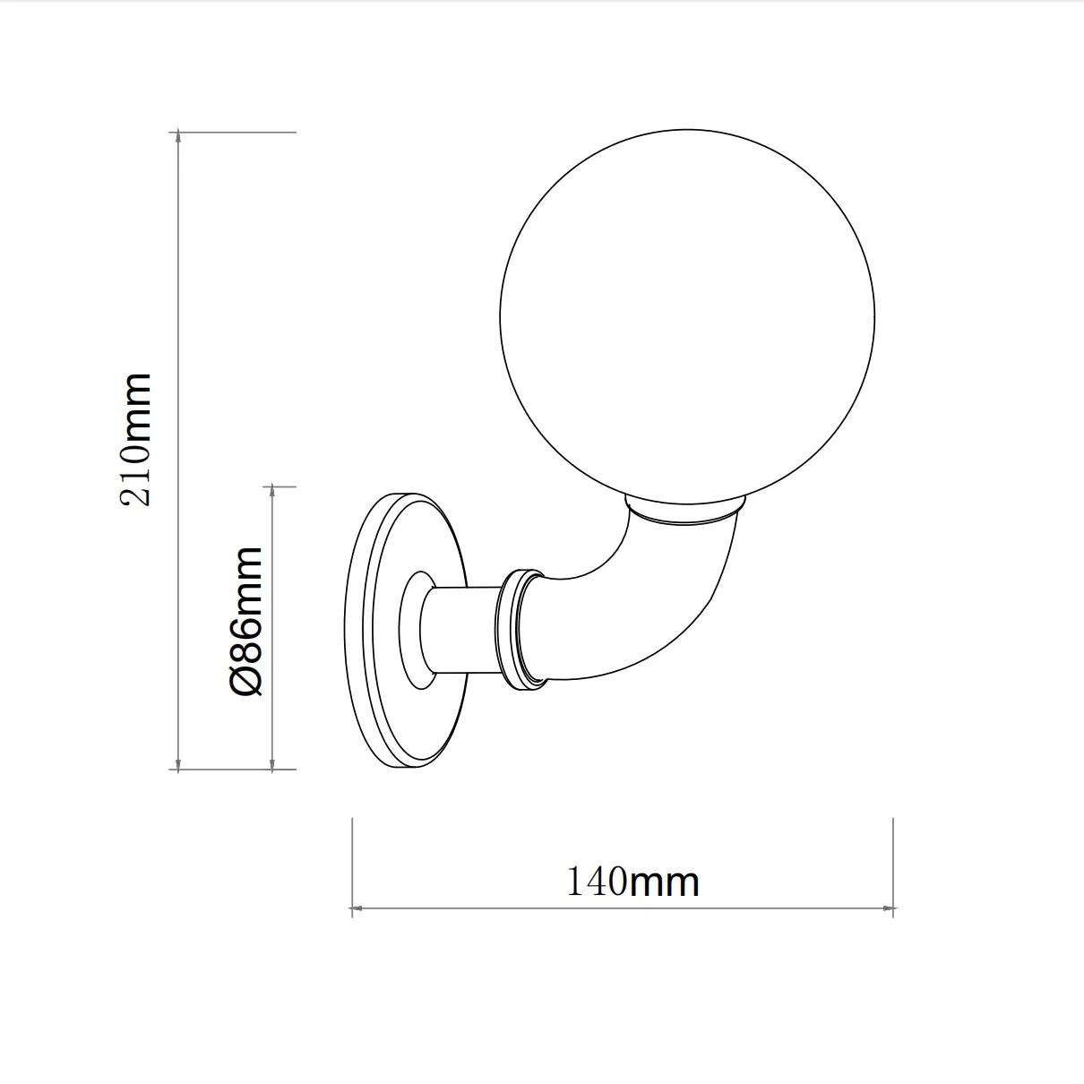 Elegant Nordic Glass Globe Wall Sconce with Energy-Saving LED