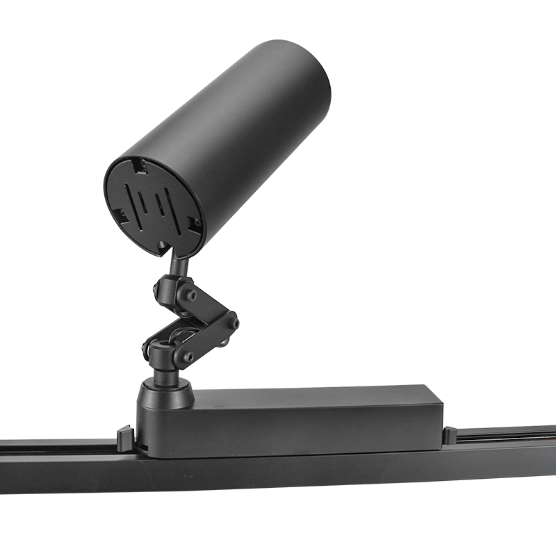 Factory Direct Sales 2022 Hot Models 30W Black White Round Two-Wire Folding Track Lig Light for Shop Wall Washing or Main Light