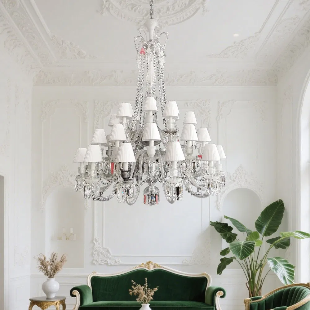 Large French Style Crystal Chandelier for Wedding &amp; Banquet Hall Custom Luxury Lighting for Indoor Decoration in Stock