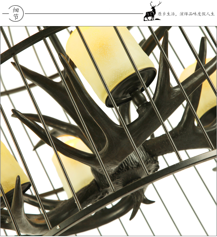 Antler Dining Room Light Cage Chandelier Lighting for Indoor Home (WH-AC-28)