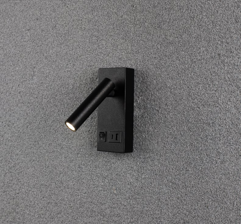 Hotel Headboard LED Reading Light Bedside Rotable Head Indoor Wall Lamp