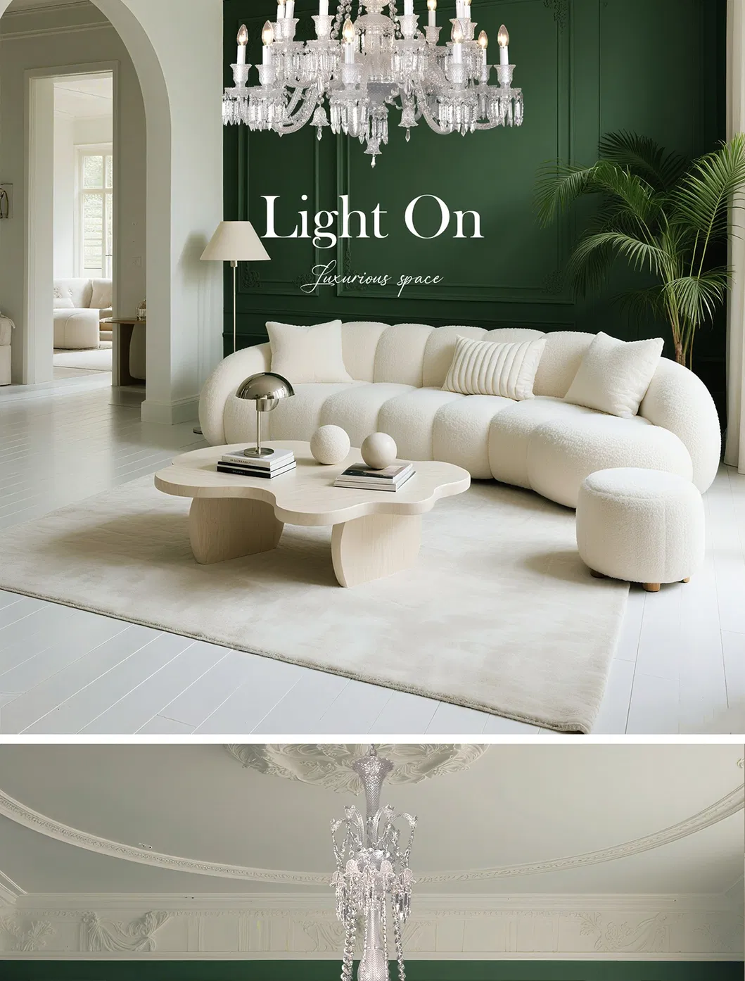 Candle Glass Chandelier