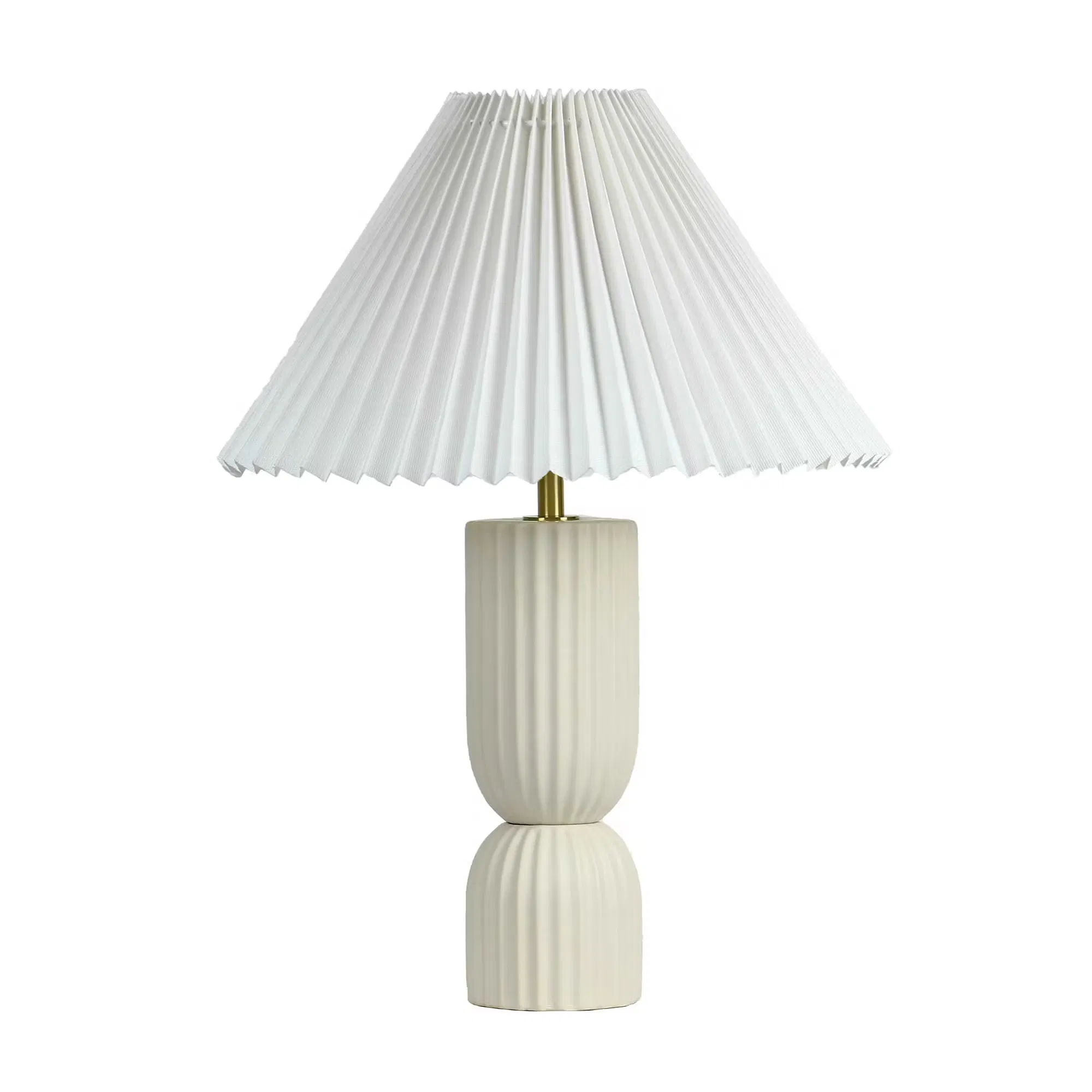 Decorative Nordic Retro Pleated Shade Designer Bedside Table Desk Lamp