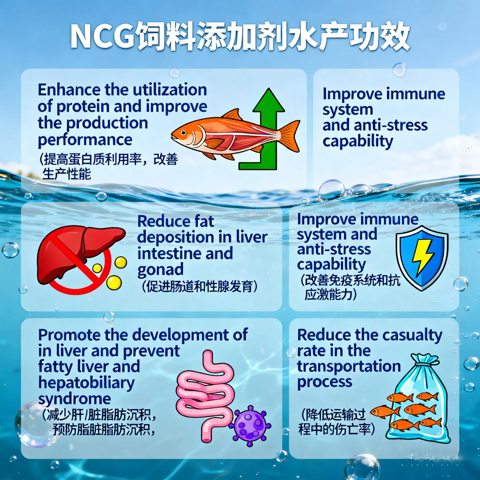 Feed Grade Ncg Feed Additives, Livestock and Poultry Aquaculture Nutritional Supplements