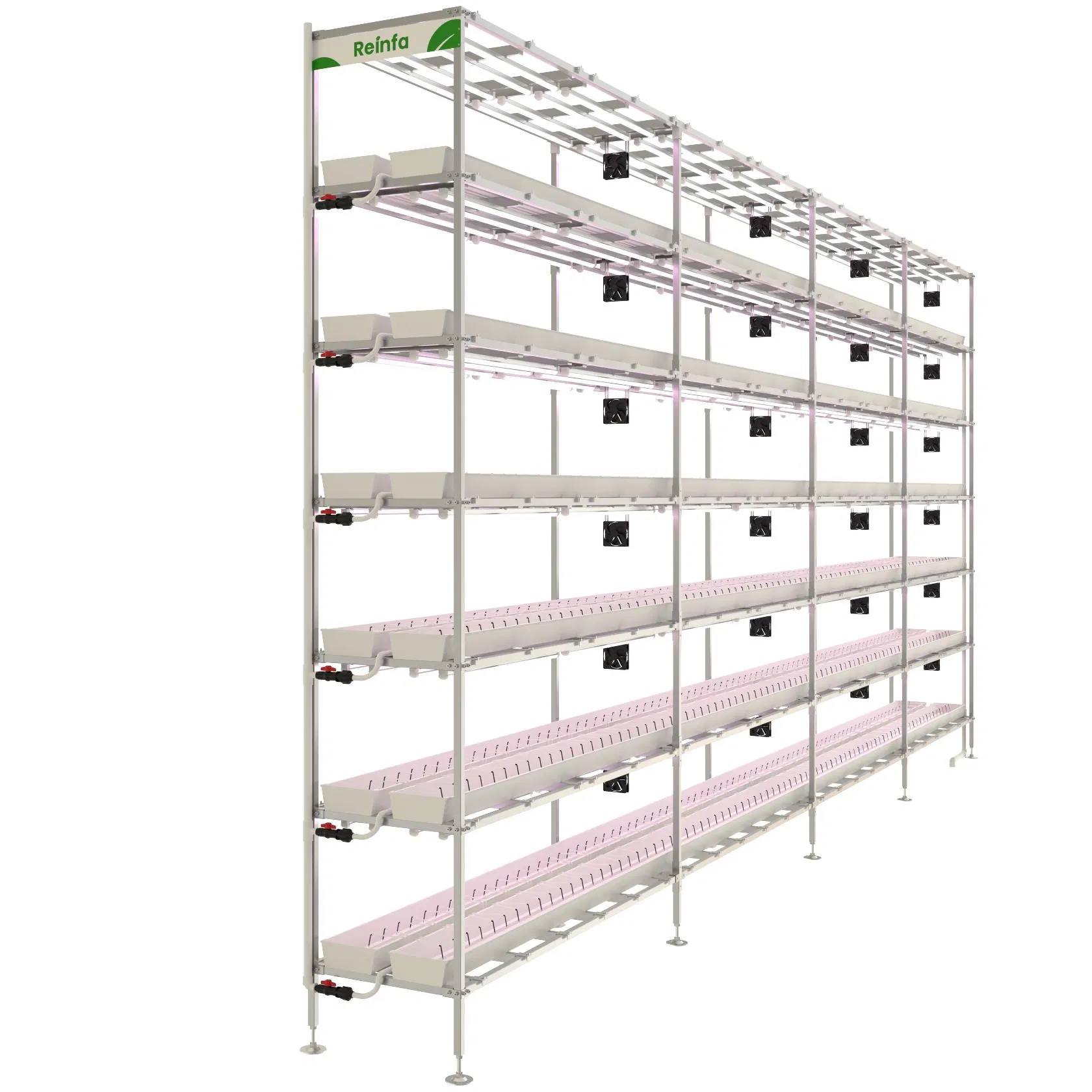 Reinfa Precision Anti-Clogging Drip Irrigation Solution for Vertical Hydroponic Strawberry Farming