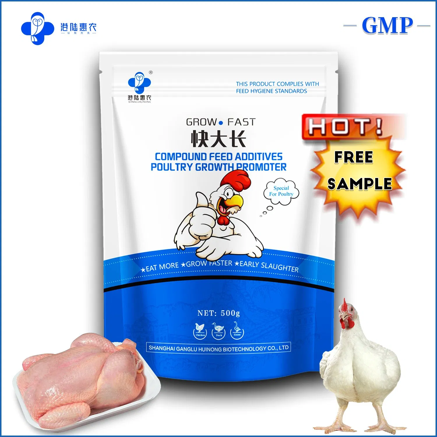 Factory Price Feed Grade L Lysine Arginine Probiotics Vitamins Broiler Poultry Animal Growth Booster Premix Feed Additives Weight Gain Promoter for Livestock