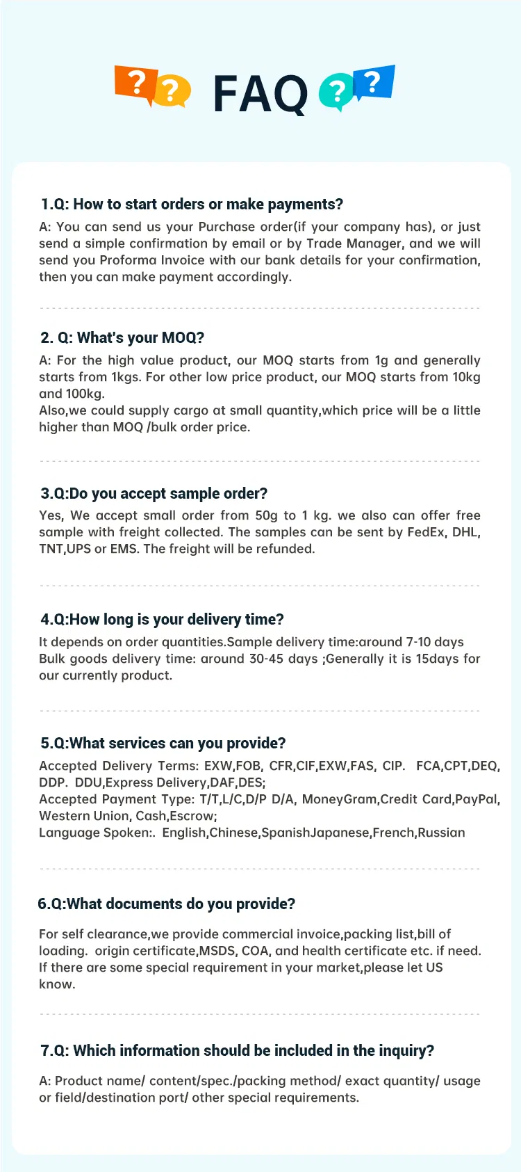 Product Specifications