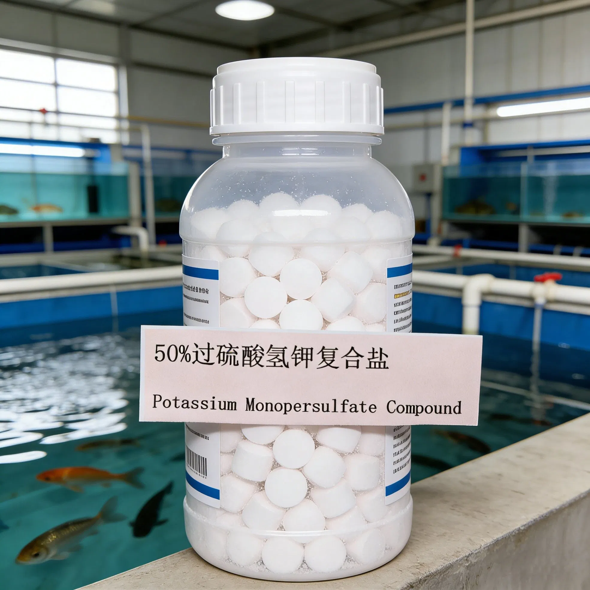 Feed Additive Aquaculture Pond Disinfectant Potassium Monopersulfate Compound Water Cleaner for Shrimp &amp; Fish Farming