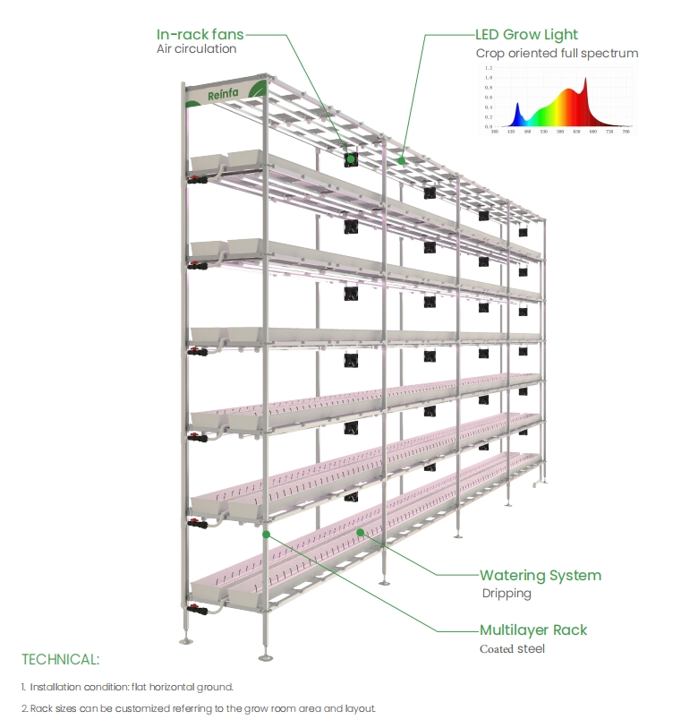 Reinfa Farmdrip S Layered Vertical Grow Solution Optimized for High-Yield Indoor Strawberry Production