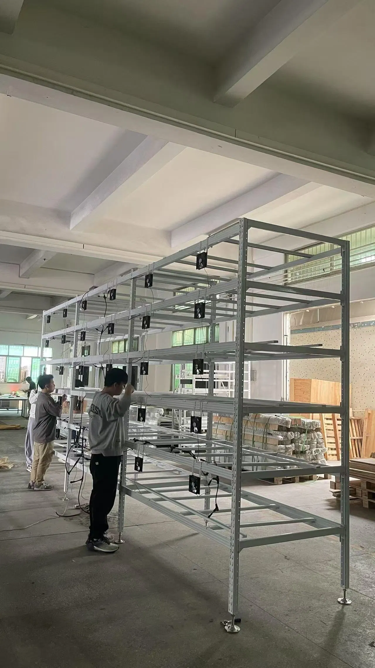 Customizable Indoor Vertical Hydroponic Growing Rack Commercial Lettuce Farming Solution with Smart Airflow Technology