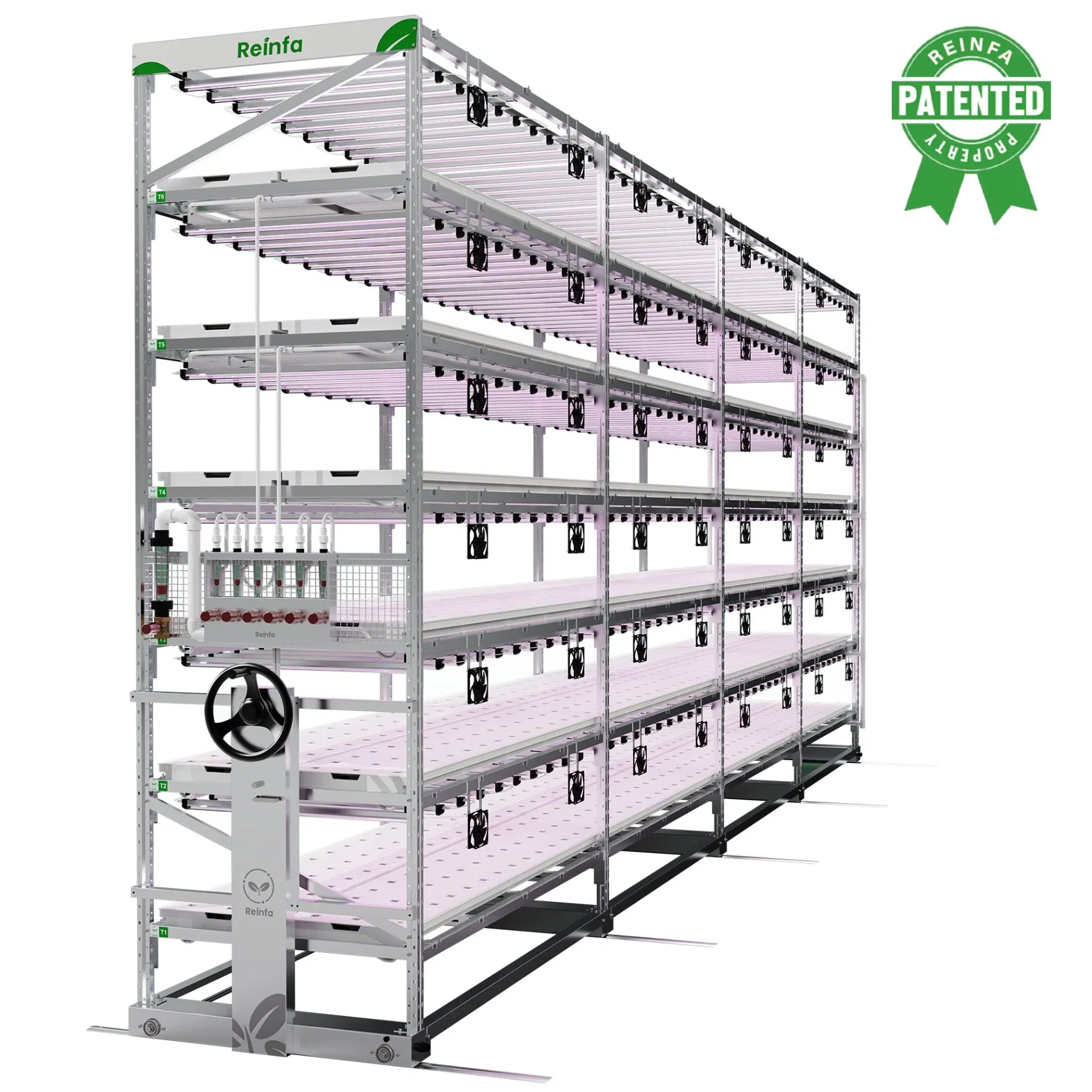 Farmhydro Next-Gen Vertical Dwc Hydroponic Rack Adjustable Indoor Solution for Premium Lettuce Cultivation