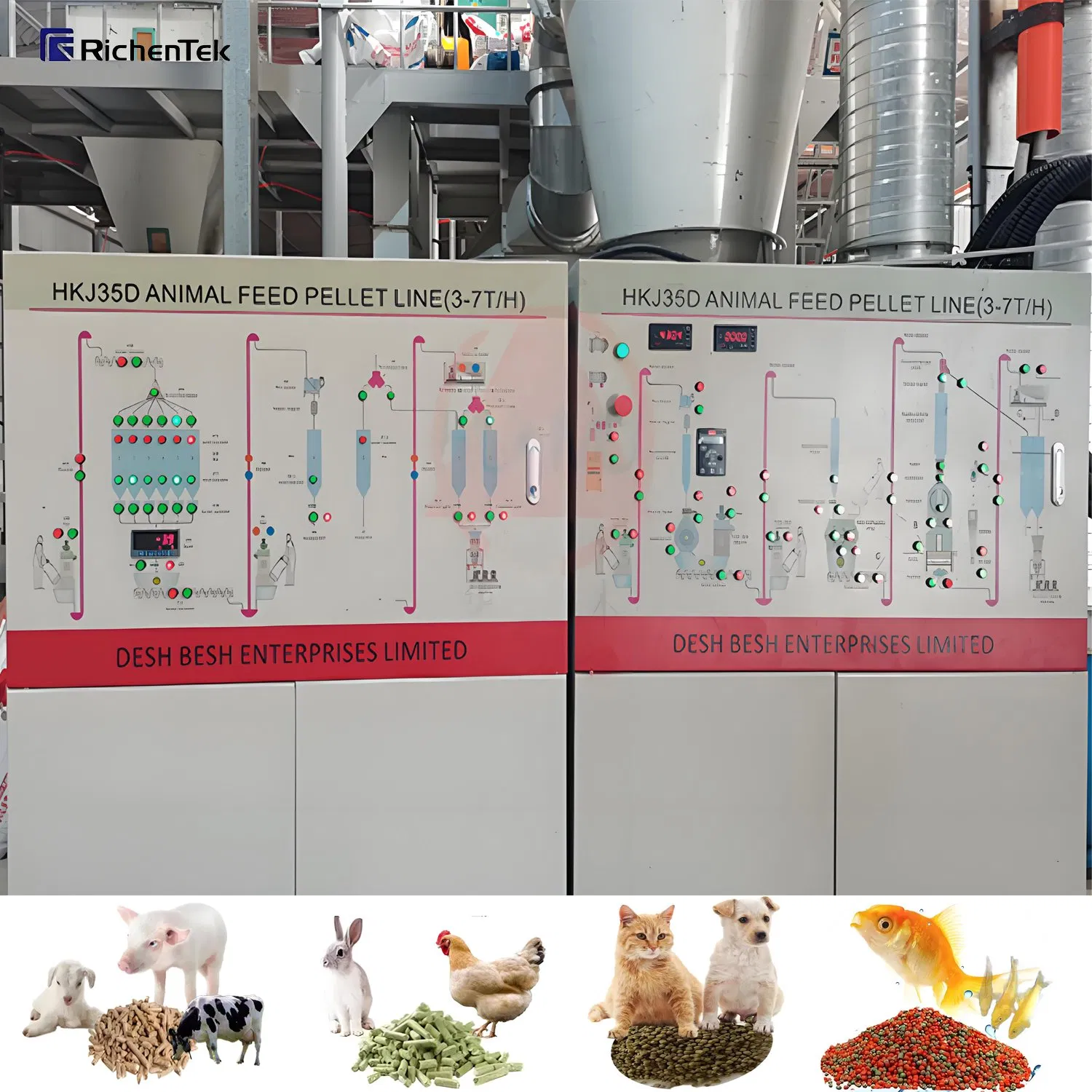 China Direct Ruminant Feed Manufacturing Line with High Fiber Processing Ability, (Pig/Cattle/Sheep) Feed Production Line