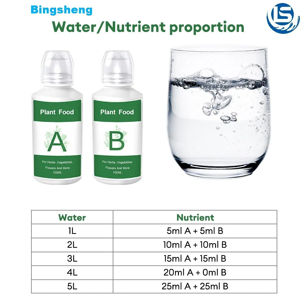 Premium Hydroponic Nutrient Solution by Bingsheng in Eco-Friendly Carton