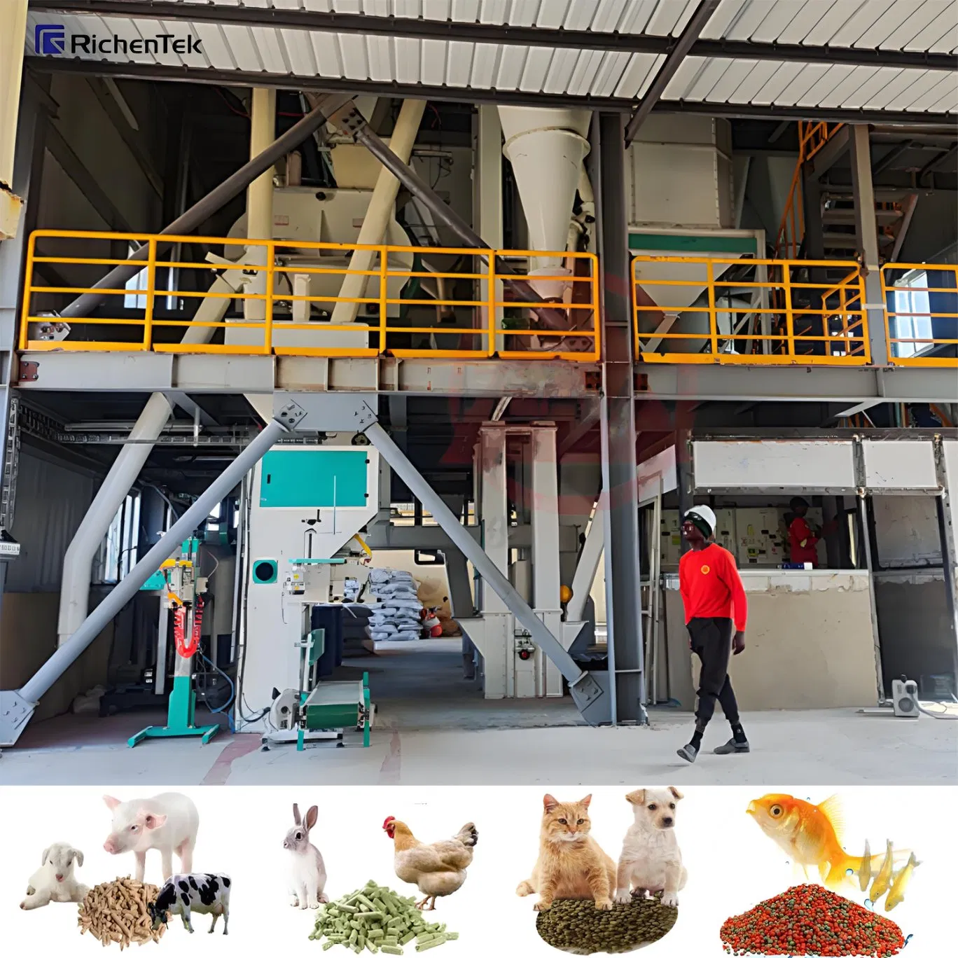 China Direct Ruminant Feed Manufacturing Line with High Fiber Processing Ability, (Pig/Cattle/Sheep) Feed Production Line