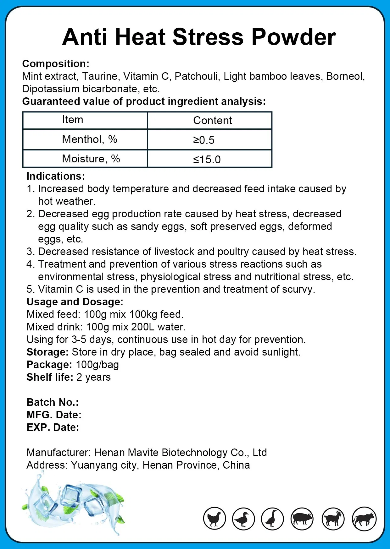 Heat Stress Regulator Powder Overview
