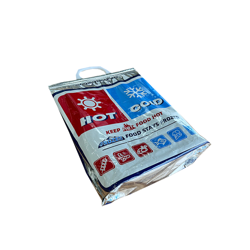 Custom Aluminum Foil Thermal Cold Ice Pack Thickening Cooler Bag Camping Thermal Insulation Storage Bag Plastic Handle