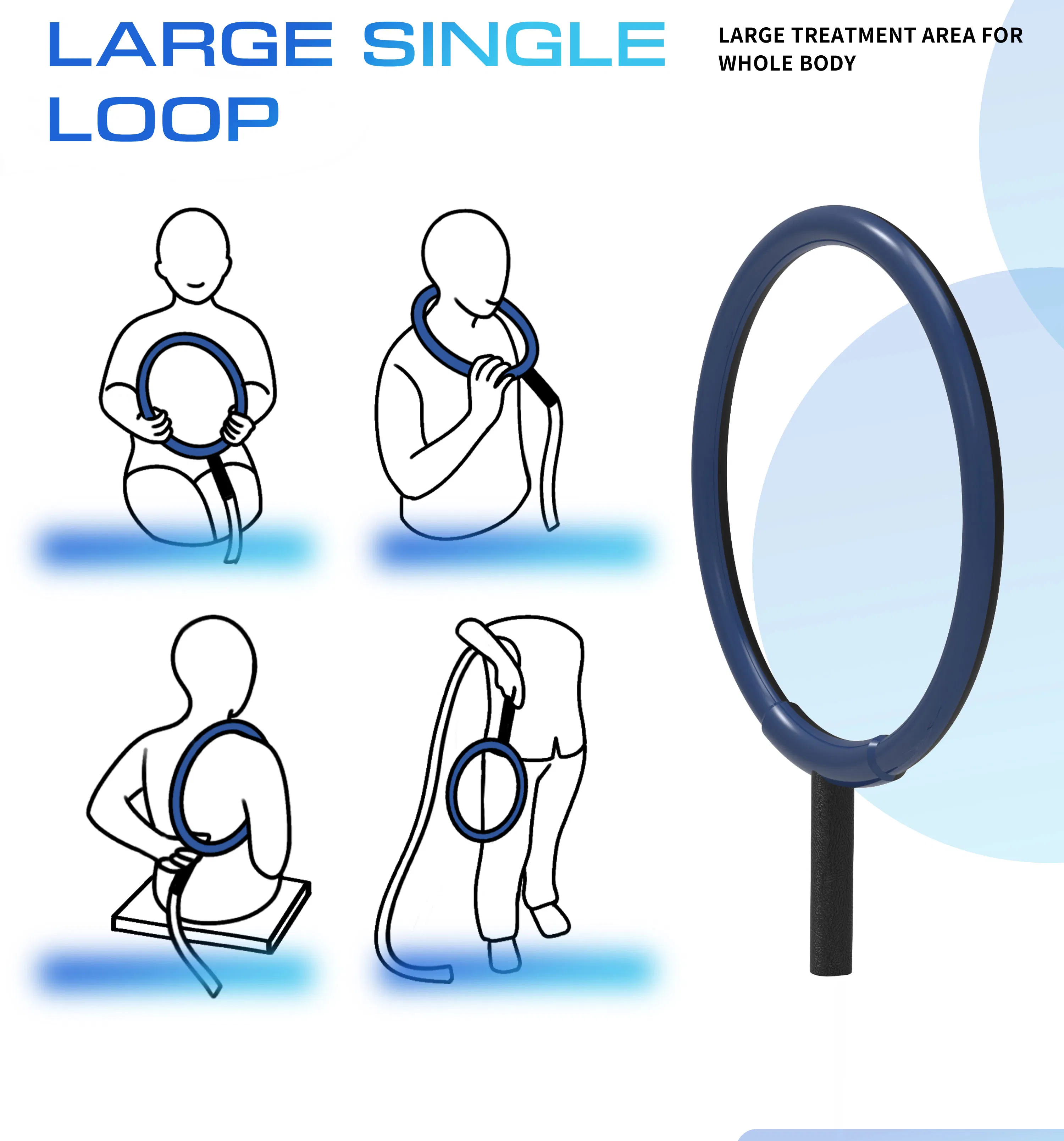 Pmst Double Loop Human Physical Portable Pemf Magnetic Therapy Mat Device