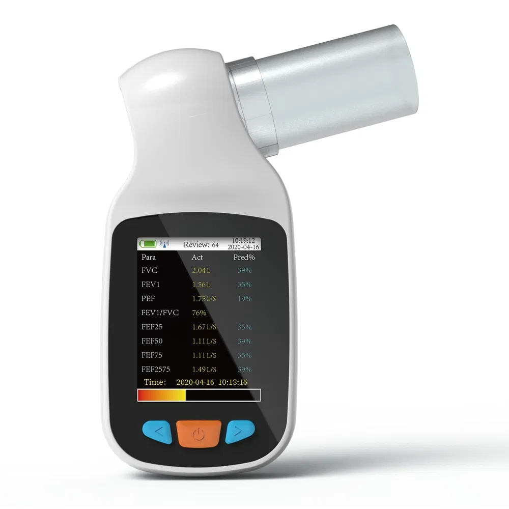 Health Status Indication Hospital Medical Equipment Pef Test Portable Spirometer Device
