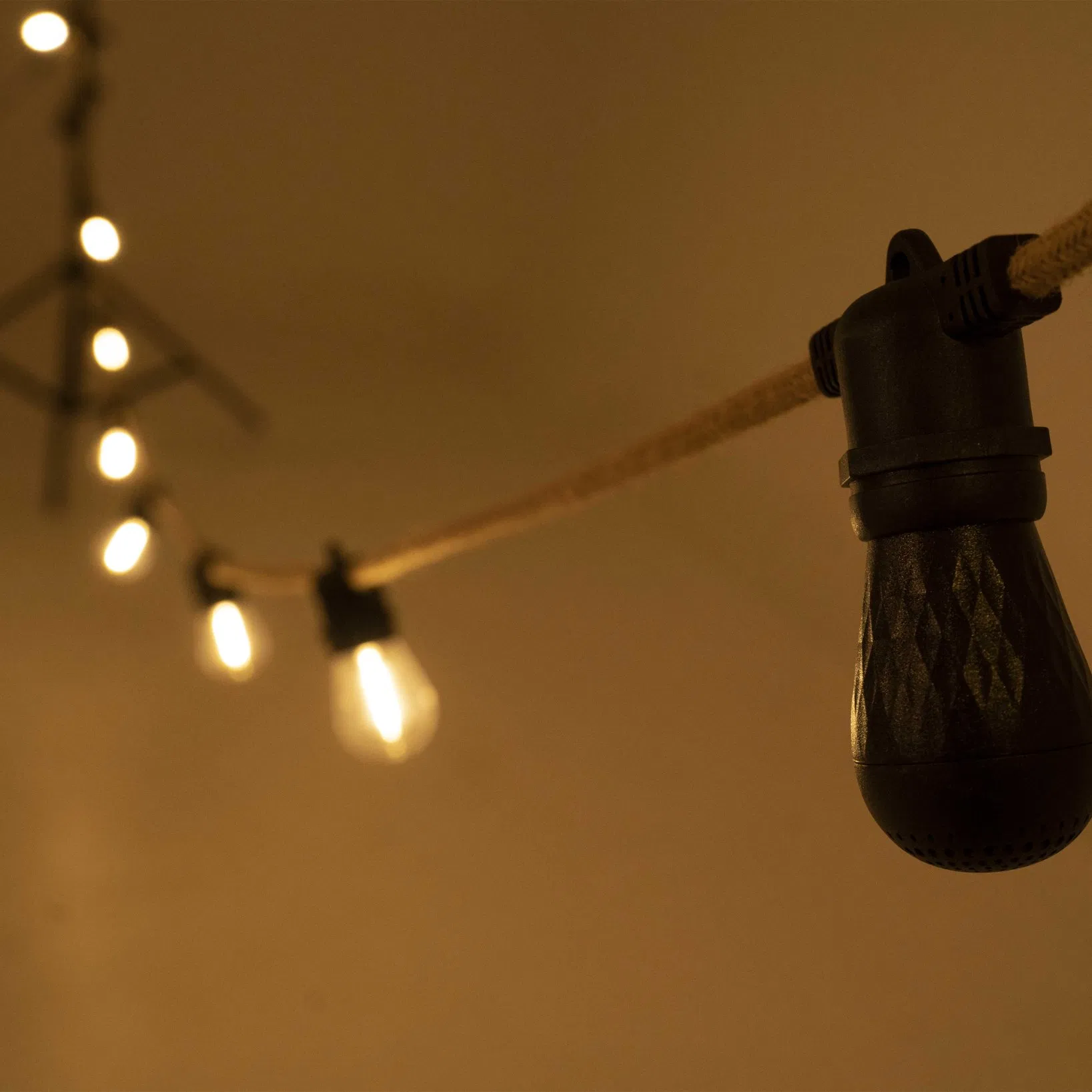 Versatile S14 String Lights with Integrated Speaker for Parties