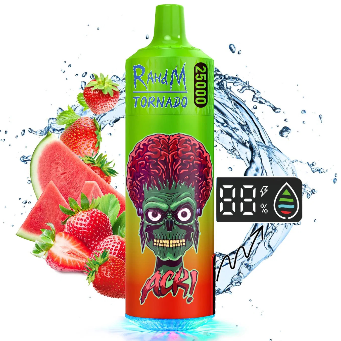 EU Warehouse 2-7days Rahdm Tornado 25K 25000 Puff Digital Disposable Vape EU Liquid 25ml 850mAh Rechargeable Vaper Fruit Flavors Vape Pen