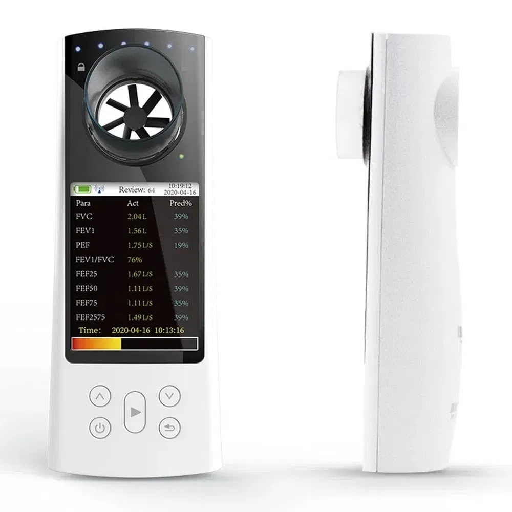 High Precision Hospital Medical Equipment Lung Function Test Portable Spirometer Device