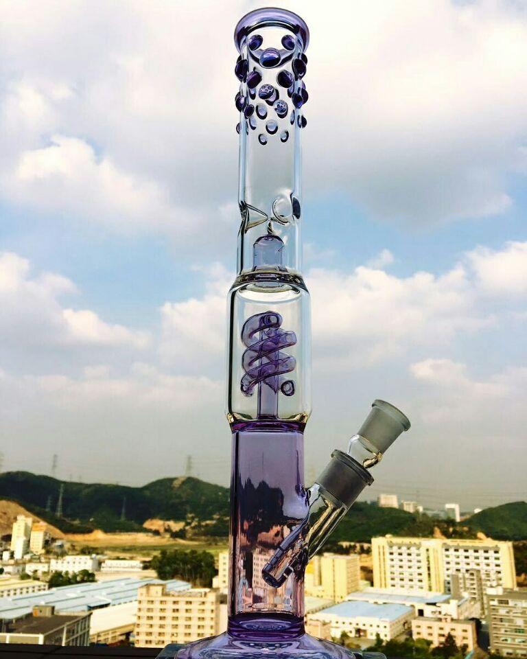 Hbk-41 18inch 55diameter 5thickness Beaker Base 7mm Honeycomb Disc Perc to Showerhead Diffuser Glass Smoking Water Pipe