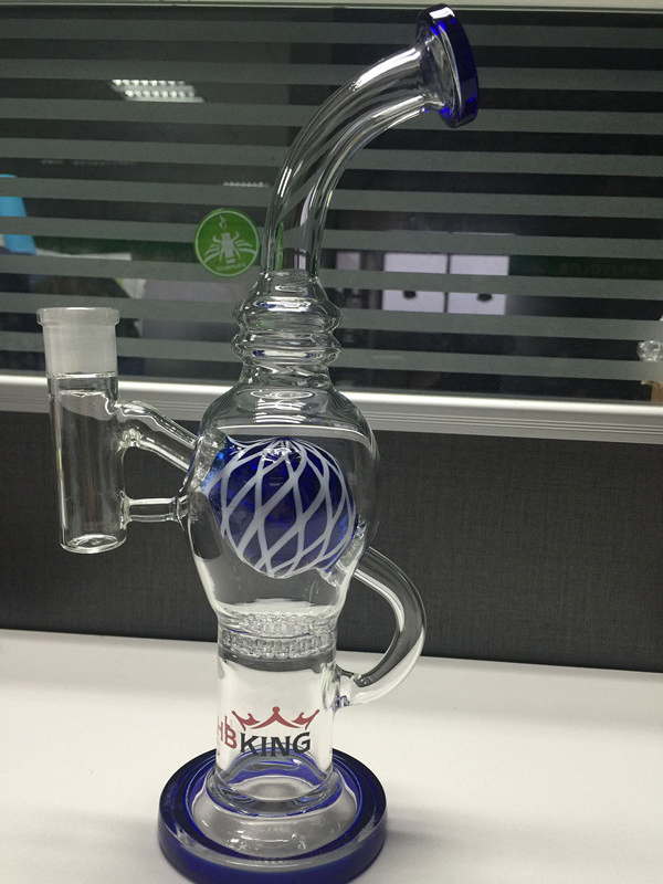 Hbk-41 18inch 55diameter 5thickness Beaker Base 7mm Honeycomb Disc Perc to Showerhead Diffuser Glass Smoking Water Pipe