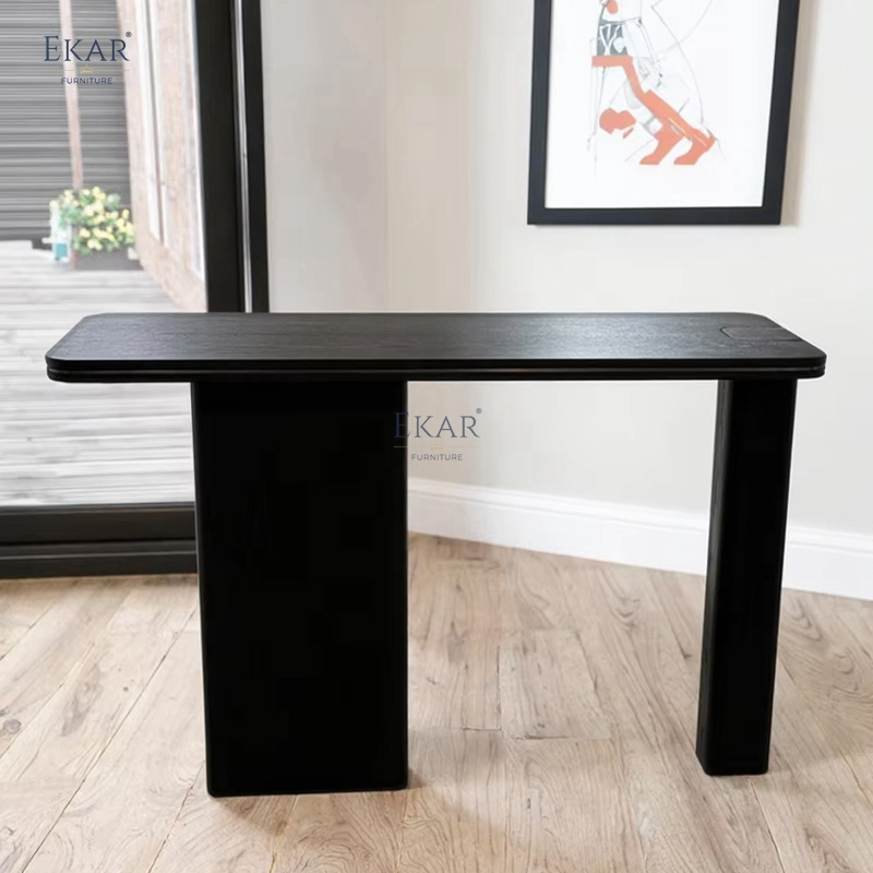 Mesa Console de Madeira Sólida Ekar Lumina Mobiliário de Luxo Moderno para Entrada Contemporânea em Lares, Hall de Entrada, Vilas