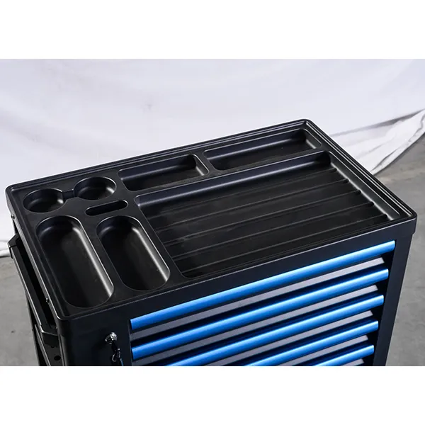 Gabinete de Ferramentas Clássico em Metal com Rodas 7 para Armazenamento