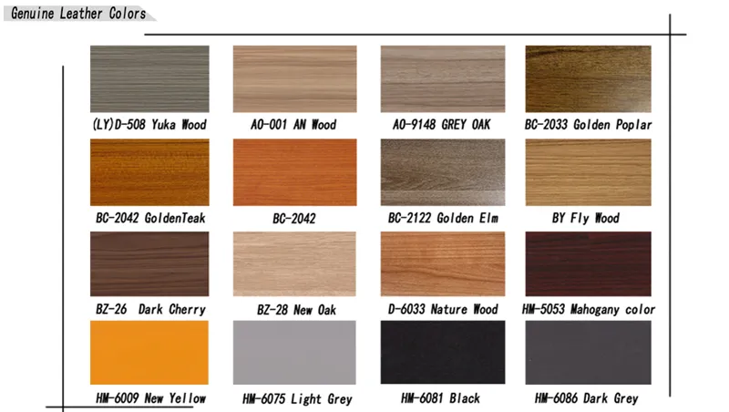 Catálogo de cores para móveis em madeira