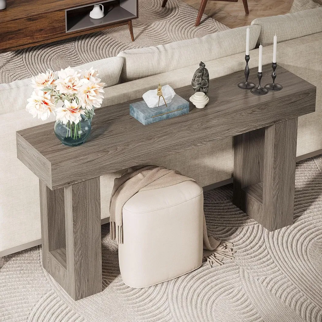 Mesa Console Longa (Cinza) 5