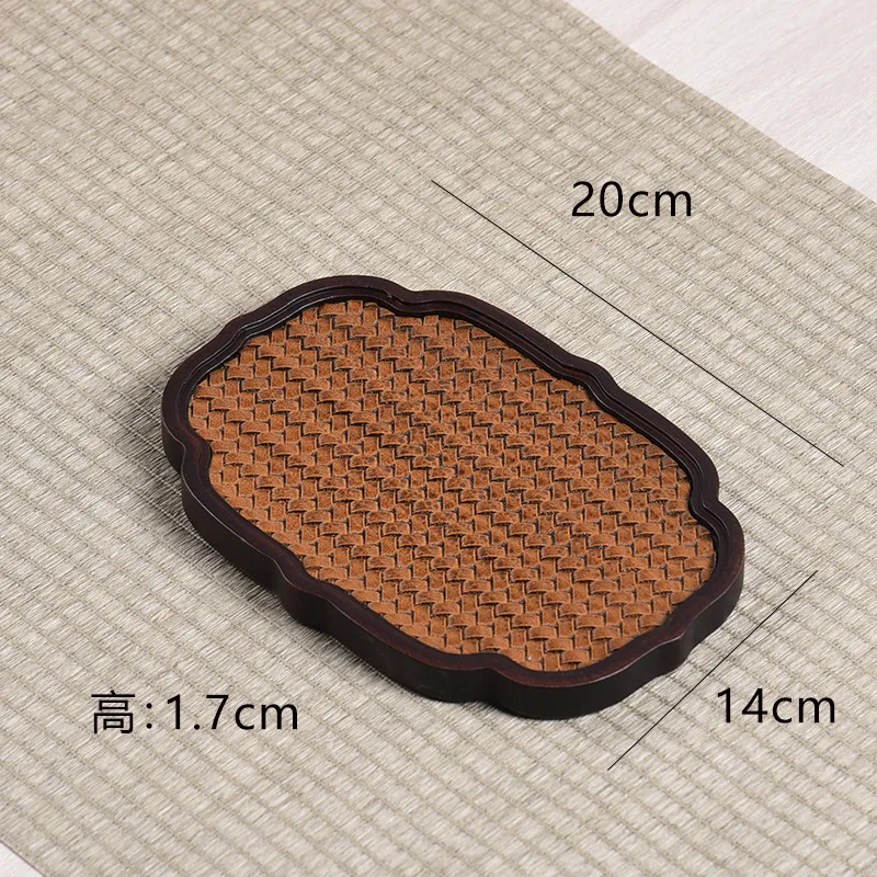 Artesanato em Alívio Tridimensional de Bambu para Sala de Estar Bandeja de Chá Seco