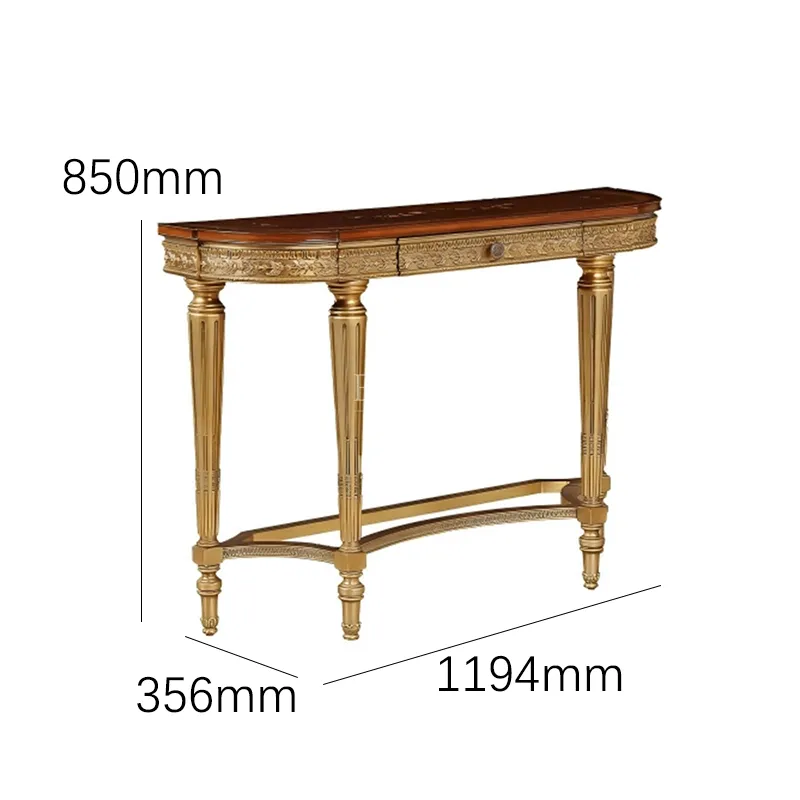 Estrutura Mesa Console de Madeira Dourada Sovereign Heritage