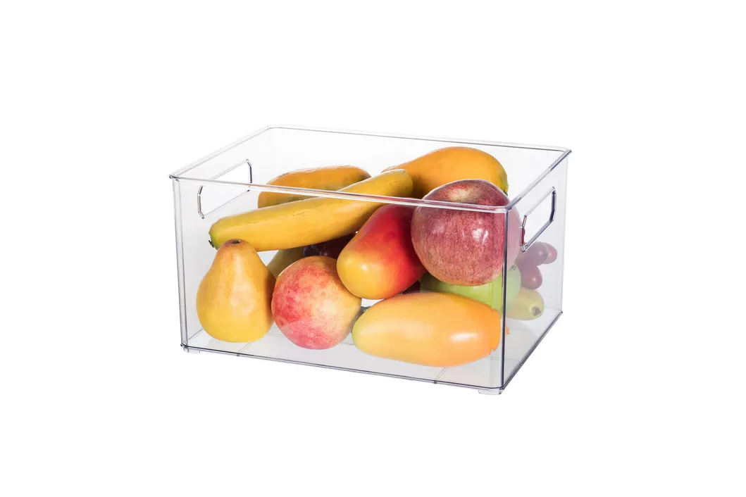 Conjunto de Caixa de Armazenamento com Alça Corte Retangular 5PCS para Frigorífico e Cozinha