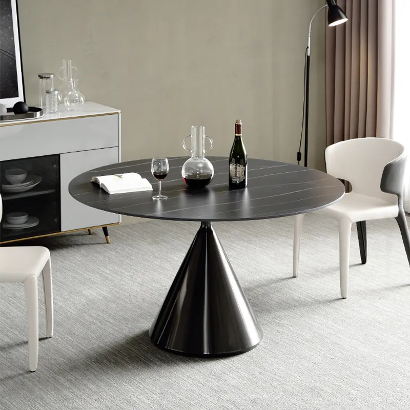 Mesa de café e chá em madeira com design moderno de forma de seixo, três camadas rotativas, móvel de sala de estar rotativo de luxo