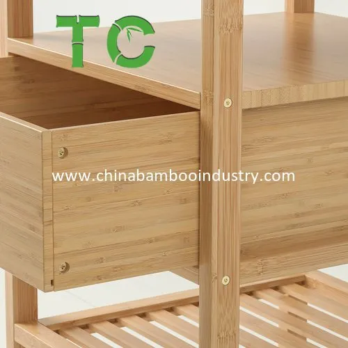 Mesa de cabeceira moderna em bambu