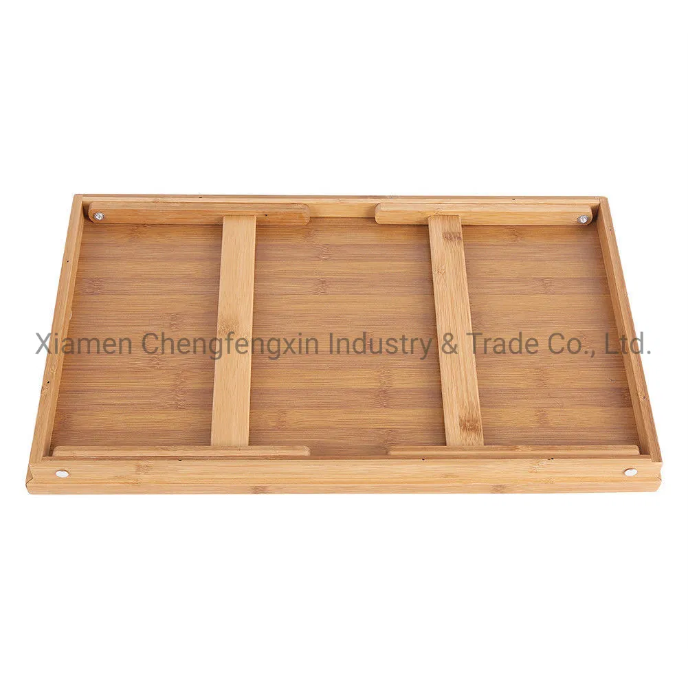 Bandeja de Café da Manhã em Bambu para Cama Mesa de Serviço com Pernas Dobráveis Mesa de Madeira para Alimentos Jantar Bt-2100