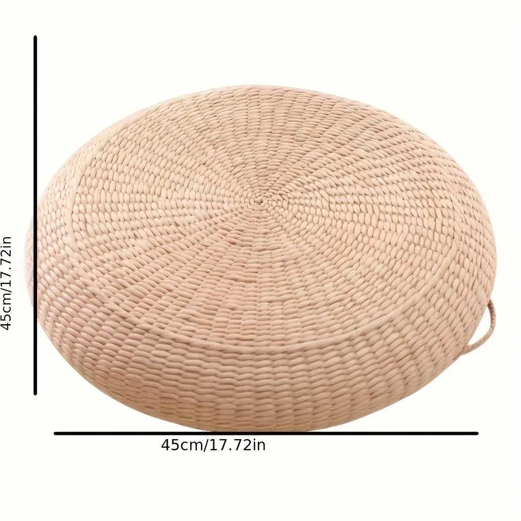 Almofada de Tatami Tecida à Mão Promocional Puff de Palha Espessada Acessório de Decoração para o Lar