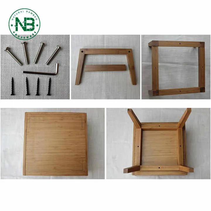 Mesa de cabeceira moderna feita de bambu para o lar e o quarto