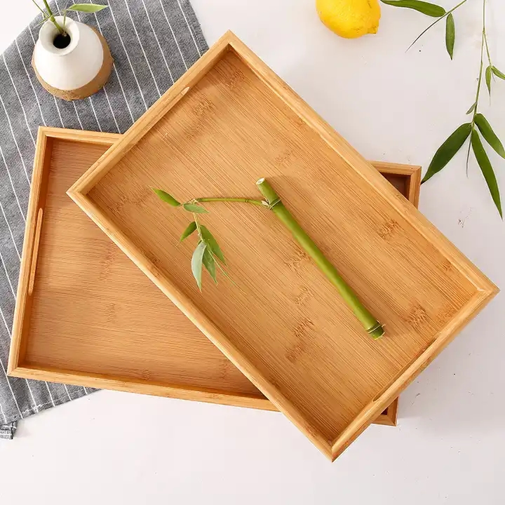 Bandeja de Bambu para Frutas, Pão e Chá - Aceita Personalização OEM