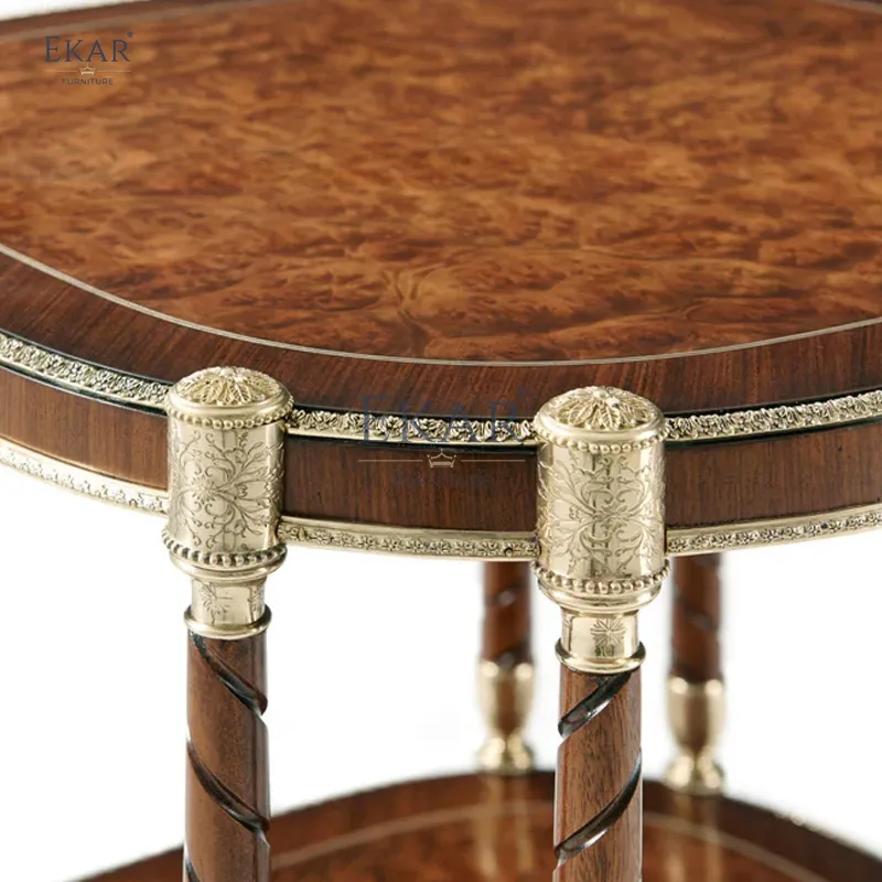 Mesa Console Clássica de Madeira Sólida para Entrada e Armazenamento na Sala de Estar