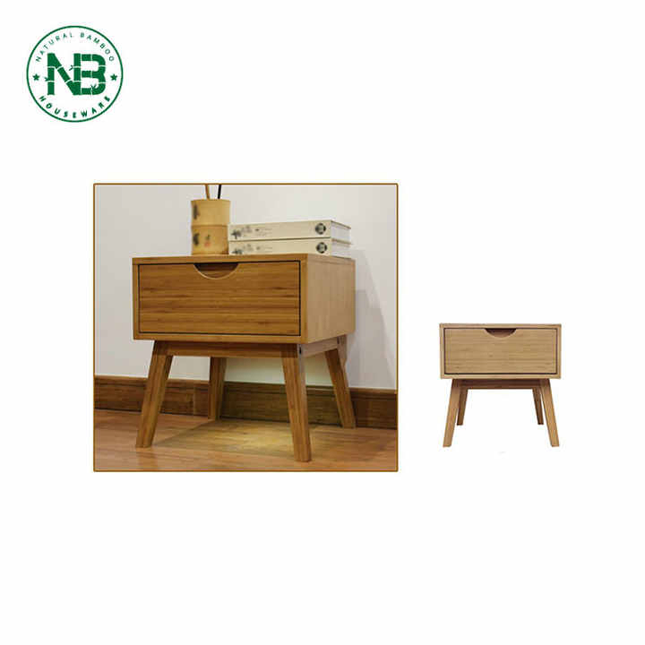 Mesa de cabeceira moderna feita de bambu para o lar e o quarto