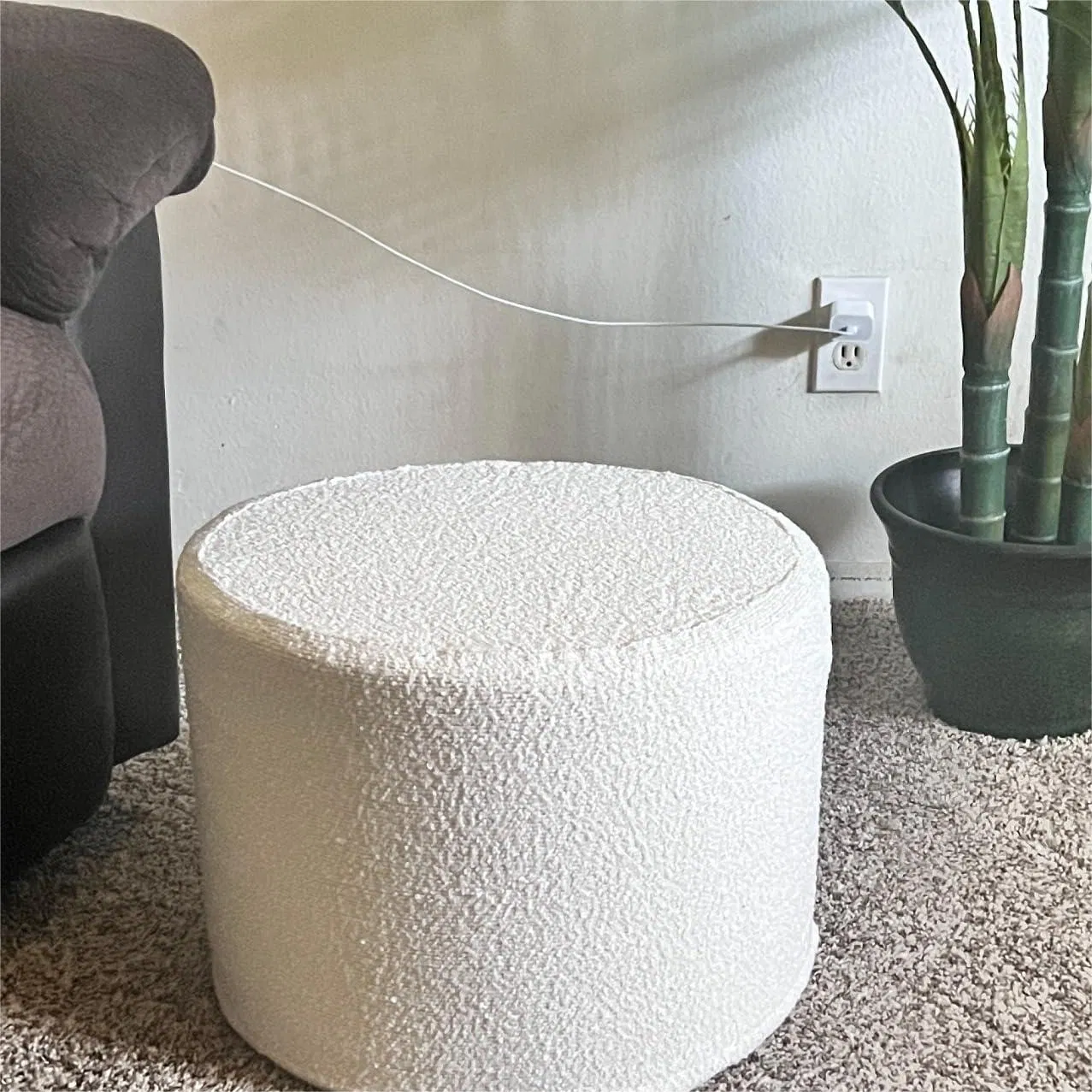 Capa de Almofada Pouf de Leitura com Feijão Armazenado Desempacotado para Decoração de Casa