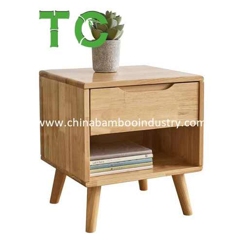 Criado-mudo de Bambu Atacado com Gaveta Mesa de Cabeceira Mesa Lateral
