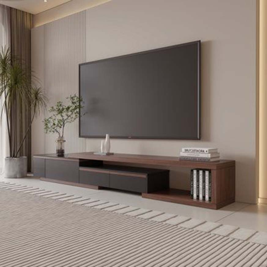 Painel de Madeira Composta Sólida Móvel de Ângulo Direito Simples Luxo Qualidade Confiável Pode Ser Personalizado Suporte para TV
